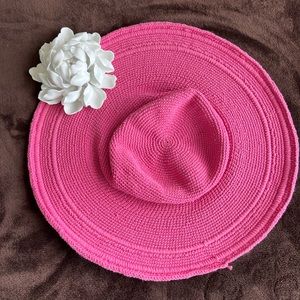San Diego Hat Crocheted in Hot Pink